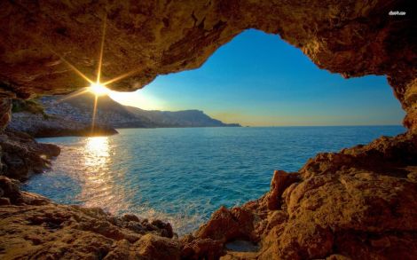 6712-view-from-cave-at-sunset-1680x1050-nature-wallpaper